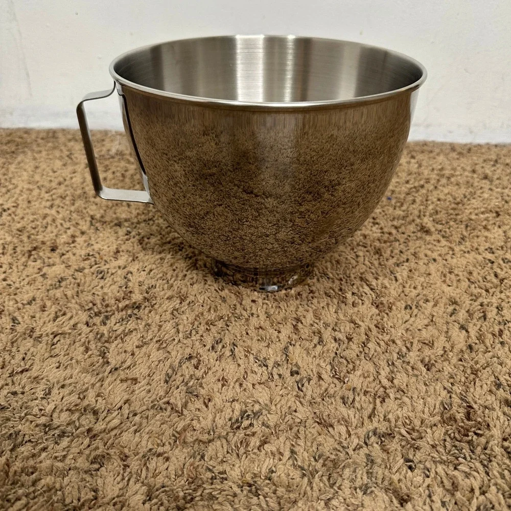 KitchenAid 4.5 Quart Stainless Steel Mixing Bowl with Handle for Tilt-Head Mixer